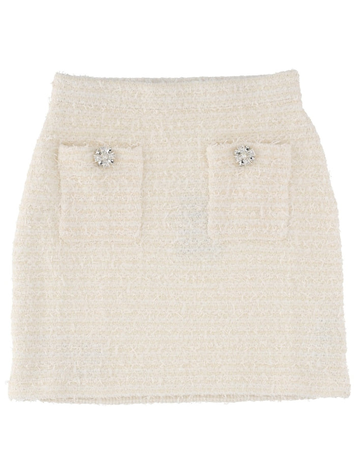 Self-Portrait Wool Miniskirt