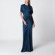 Victoria Beckham Ocean Blue Isabella Satin Crêpe Maxi Dress