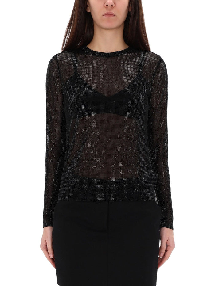 Michael By Michael Kors Top With Rhinestones