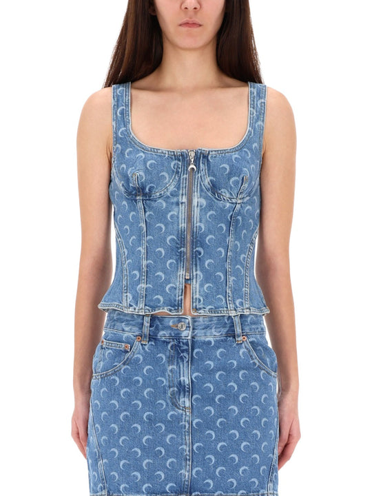 Marine Serre Top "Bustier"