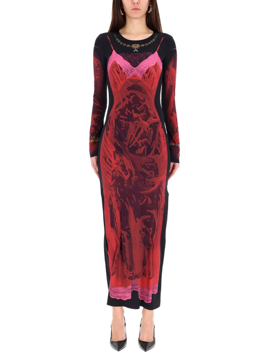 Marine Serre "Wet Nuisette" Midi Dress