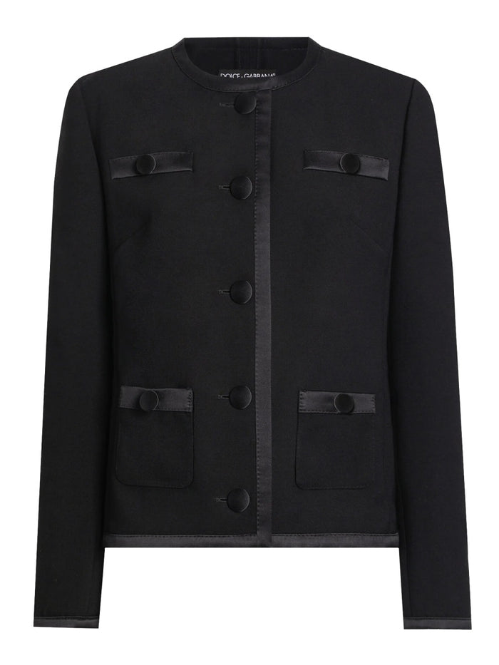 Dolce & Gabbana Double Crepe Single-Breasted Jacket