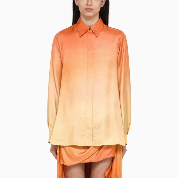 Zimmermann Two-Tone Silk Tranquillity Shirt