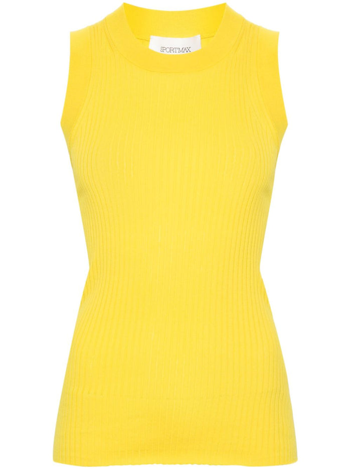 Max Mara Sportmax Ribbed Cotton Tank Top