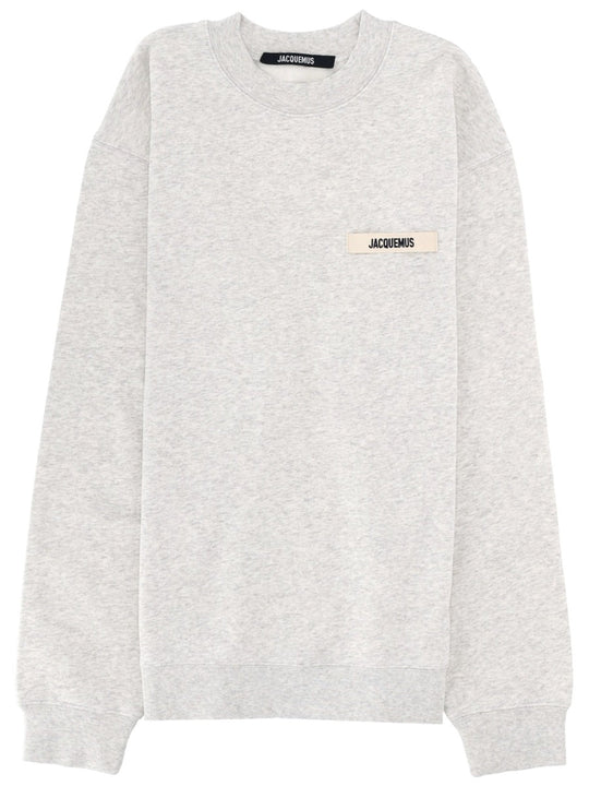 Jacquemus Felpa Con Logo In Gros-Grain