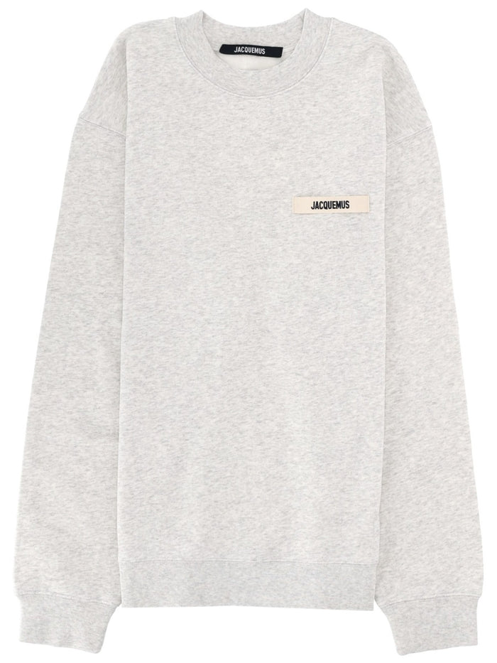 Jacquemus Felpa Con Logo In Gros-Grain
