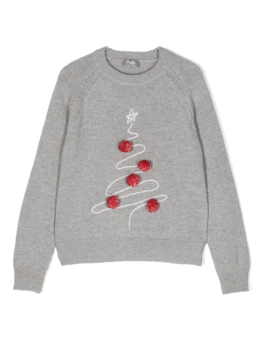 Il Gufo "Christmas Tree" Choker Pullover