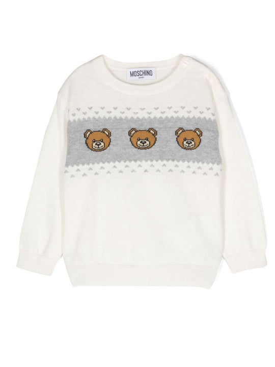 Moschino "Teddy Bears" Crew Neck Pullover