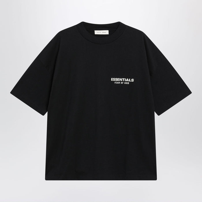 Fear Of God Essentials Classic Vintage Black Cotton Tshirt