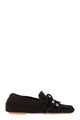Anniel Suede Loafers With Fringes And Decorative Laces