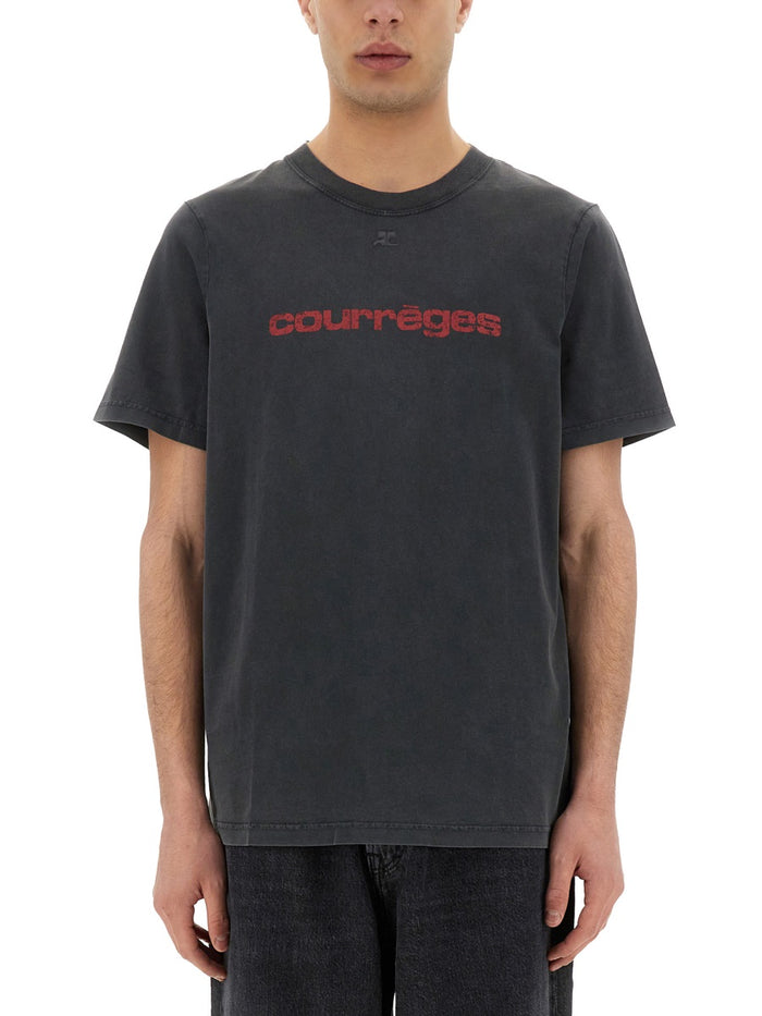 Courregès Logo Print Tshirt