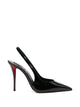 Christian Louboutin Black Leather Flat Shoes