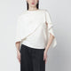Jonathan Simkhai Eliora Cream Satin Blouse