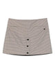 Courregès Buttoned Plaid Skirt