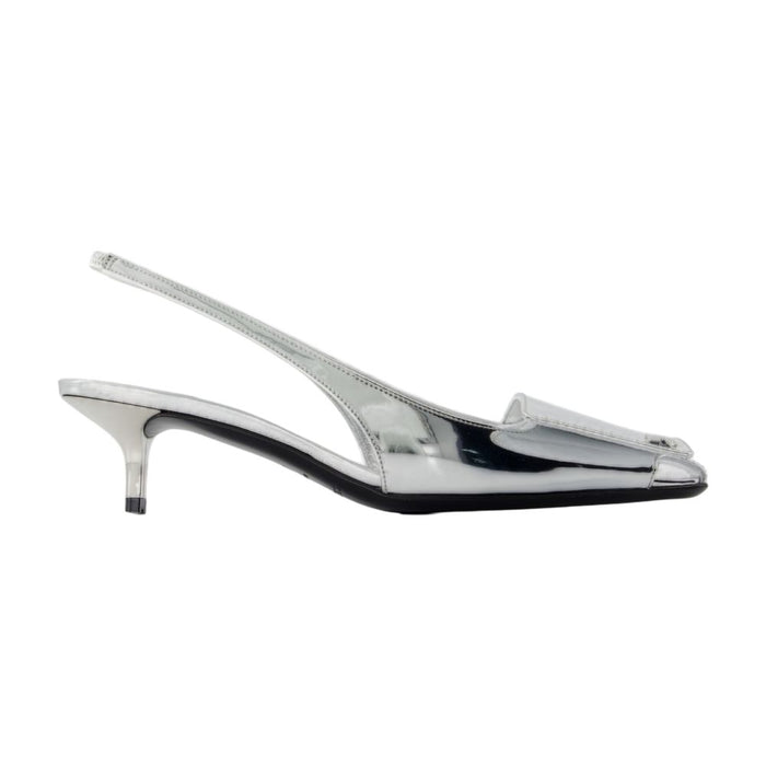 Courregès Fold Mirror Kitten Pumps