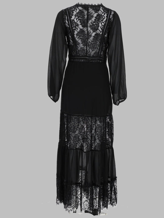 Nj Couture Abito Con Dettagli In Pizzo