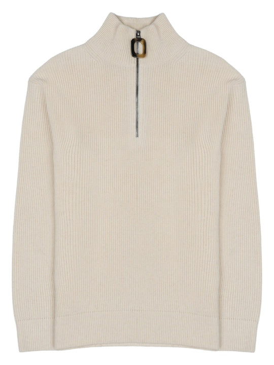 Jw Anderson Maglia In Lana E Cotone Con Zip