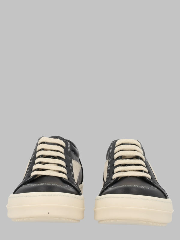 Rick Owens Scarpe In Pelle - Vintage Sneaks Black/Milk/Milk