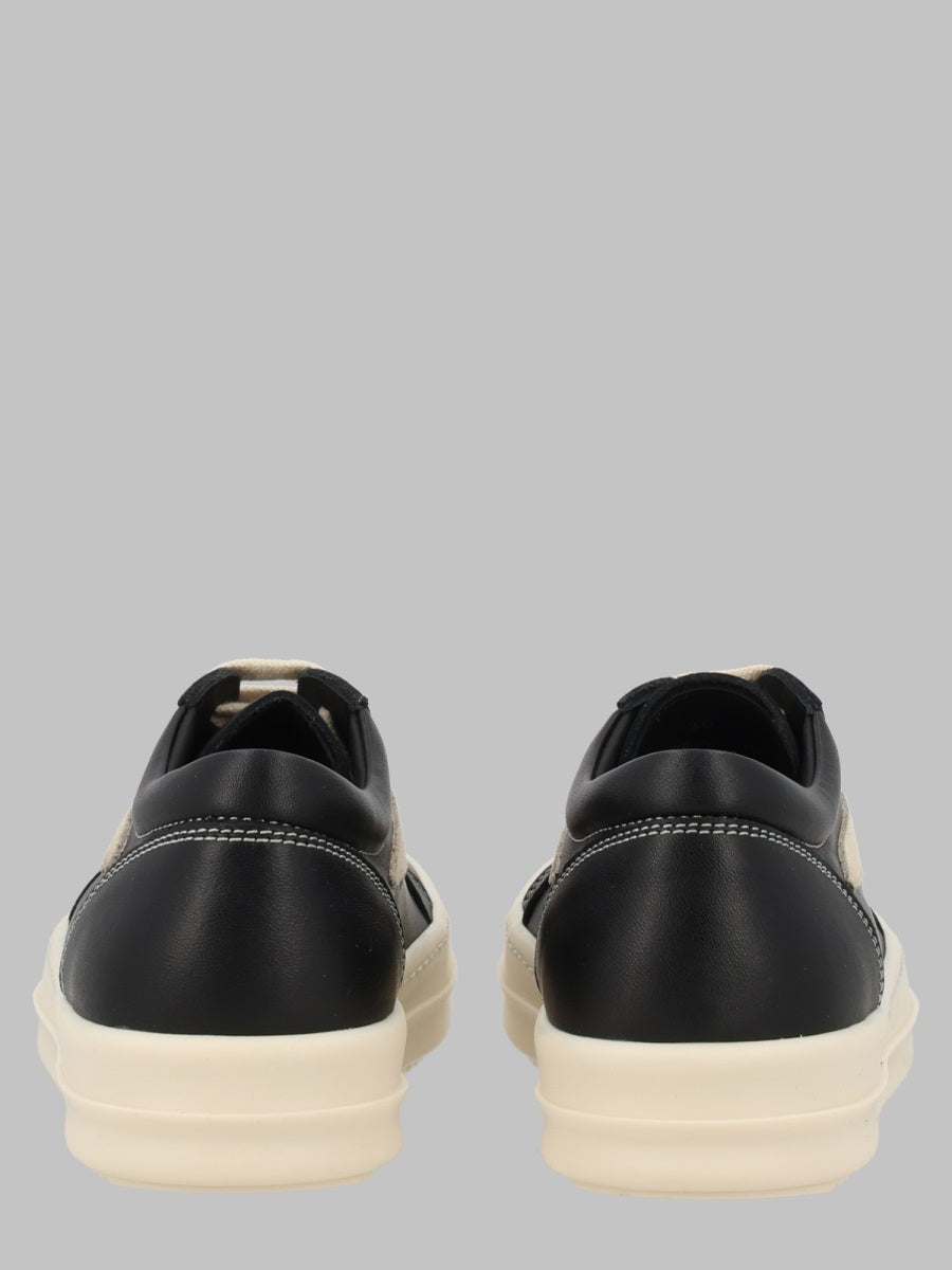 Rick Owens Scarpe In Pelle - Vintage Sneaks Black/Milk/Milk