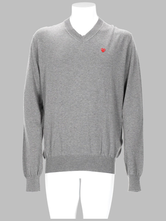 Comme Des Garcons Play Maglia In Cotone Con Patch Logo