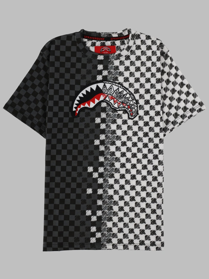 Sprayground Checkered Sketch Regular T-Shirt