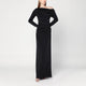 Victoria Beckham  Long Black Dress In Viscose Jersey