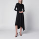 Victoria Beckham Asymmetric Draped Dress In Black Stretch Fabric