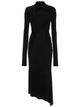 Victoria Beckham High Neck Gathered Midi Dress