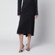 Victoria Beckham Pressed Midi Skirt In Dark Grey Wool And Mohair