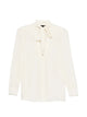 Nili Lotan Rivers Shirt Bow Ecru
