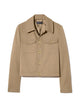 Nili Lotan Edna Jacket With Lapel Pockets, Khaki