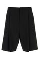 The Row Black Wool Sayed Bermuda Shorts