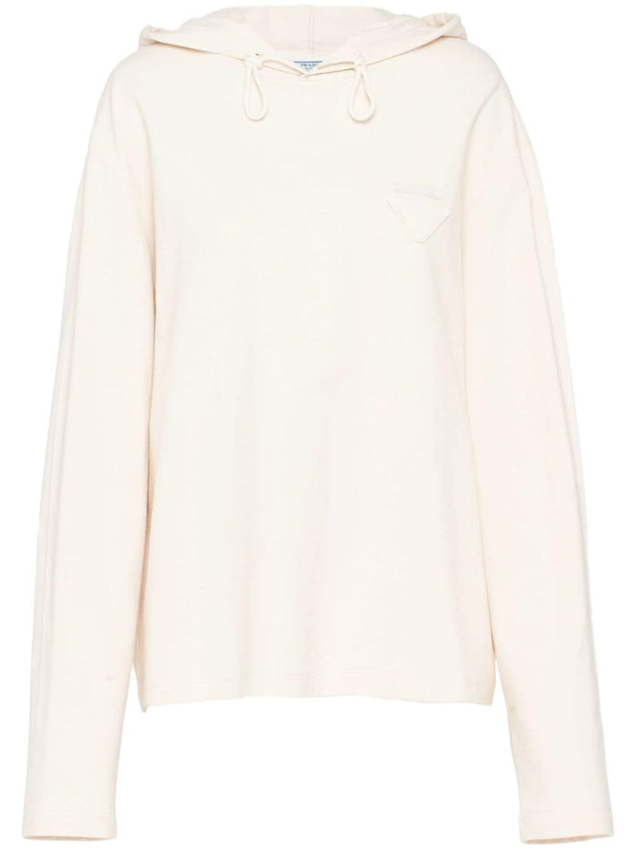 Prada Stretch Cotton Hooded Sweatshirt