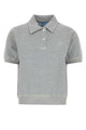 Prada Grey Cotton Polo Shirt