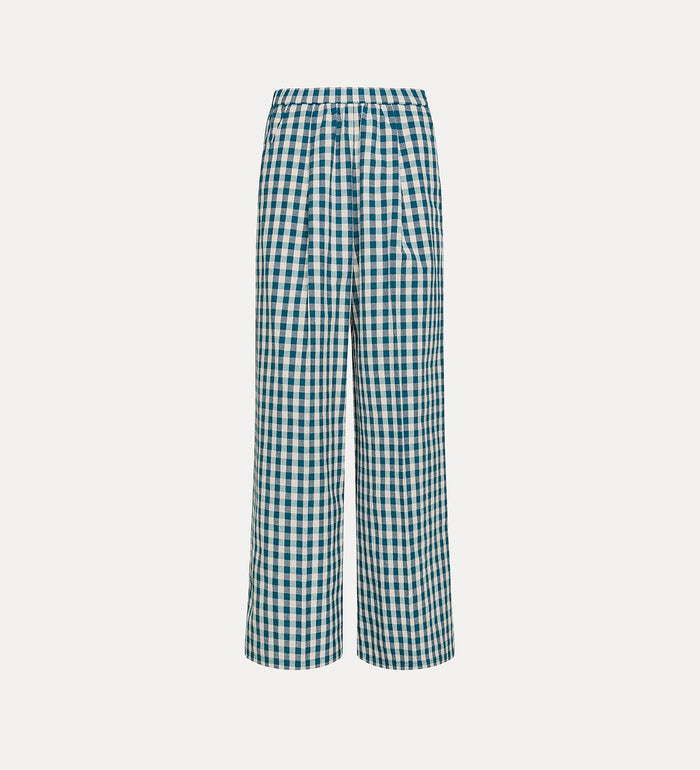 Forte Forte Cotton Gingham Wide Leg Pants