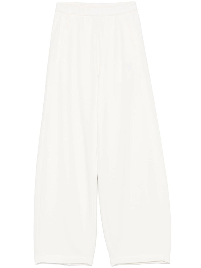 Forte Forte White Diagonal Cotton Twisted Pants