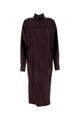 Ferragamo Burgundy Satin Dress