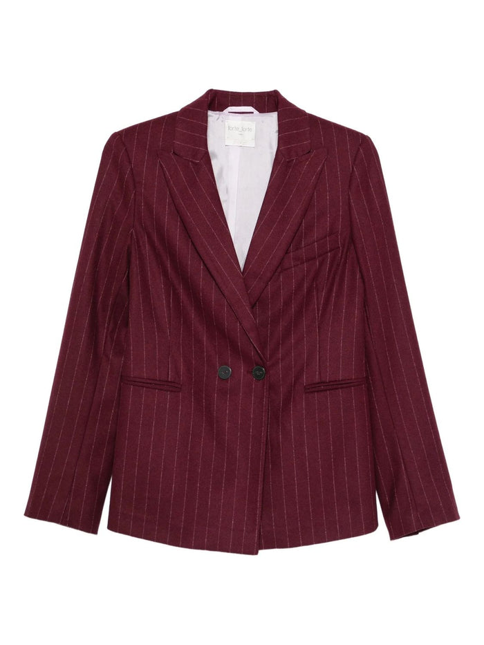 Forte Forte Pinstriped Cloth Doublebreasted Jac