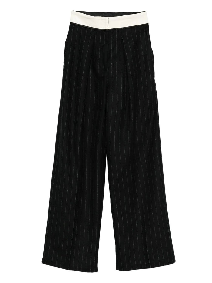 Forte Forte Pinstriped Sartorial Pants With Con