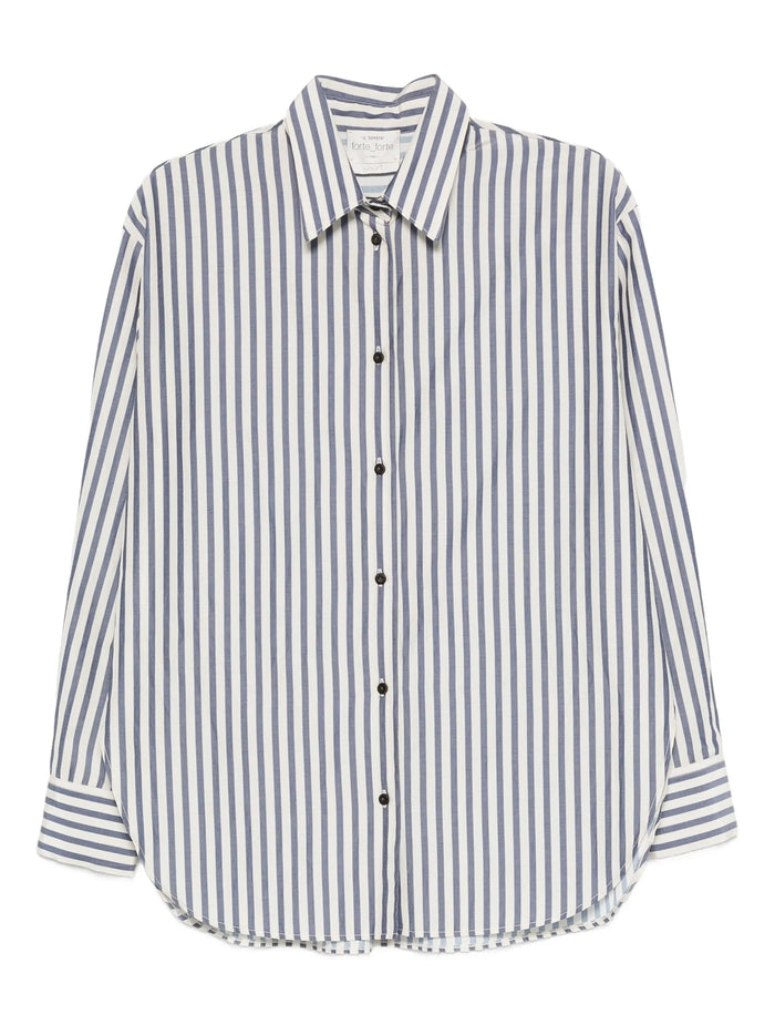 Forte Forte Notte Chic Striped Taffetas Shirt