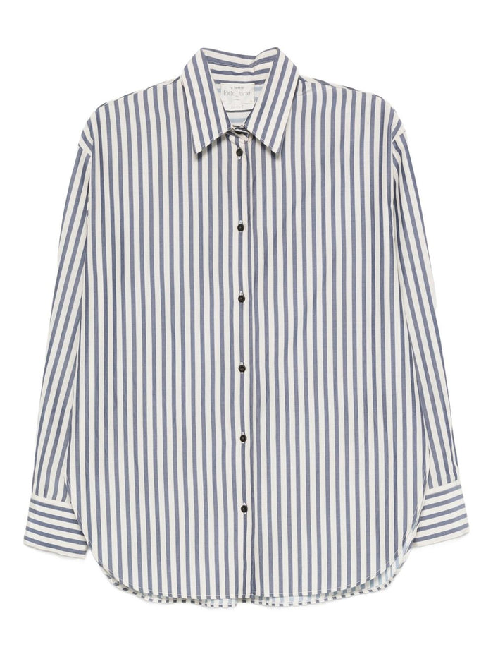Forte Forte Striped Cotton Blend Shirt
