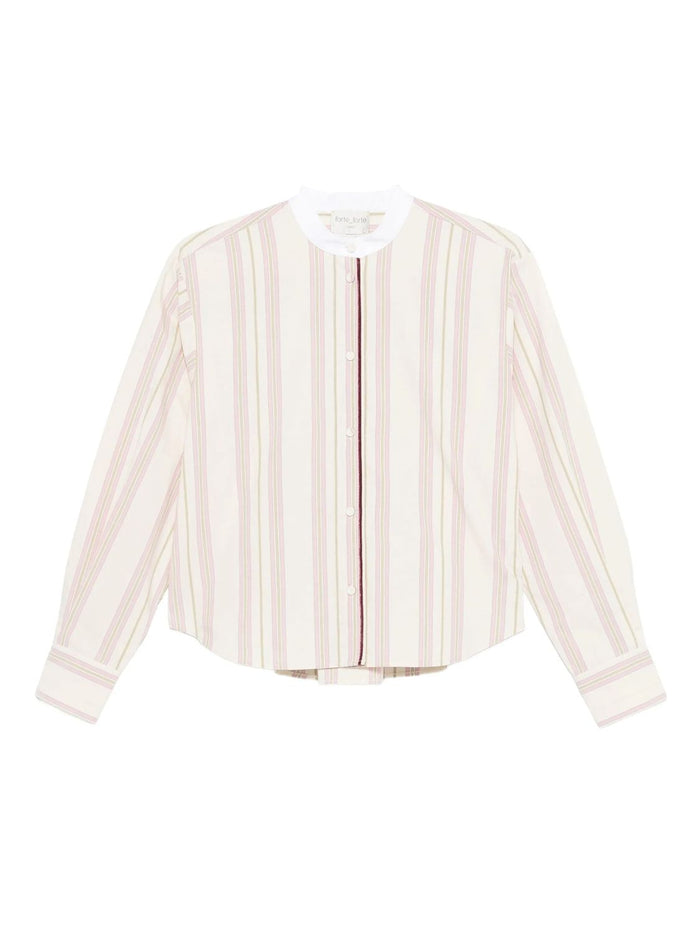 Forte Forte Striped Cotton Grandfather Shirt Ve