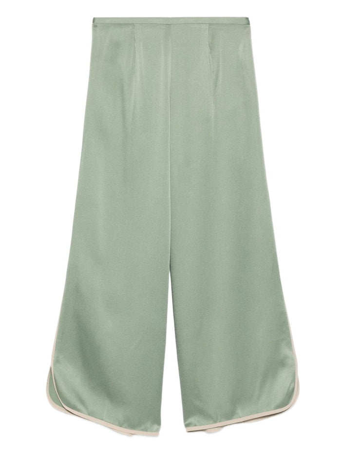 Forte Forte Green Acrylic-Viscose Trousers