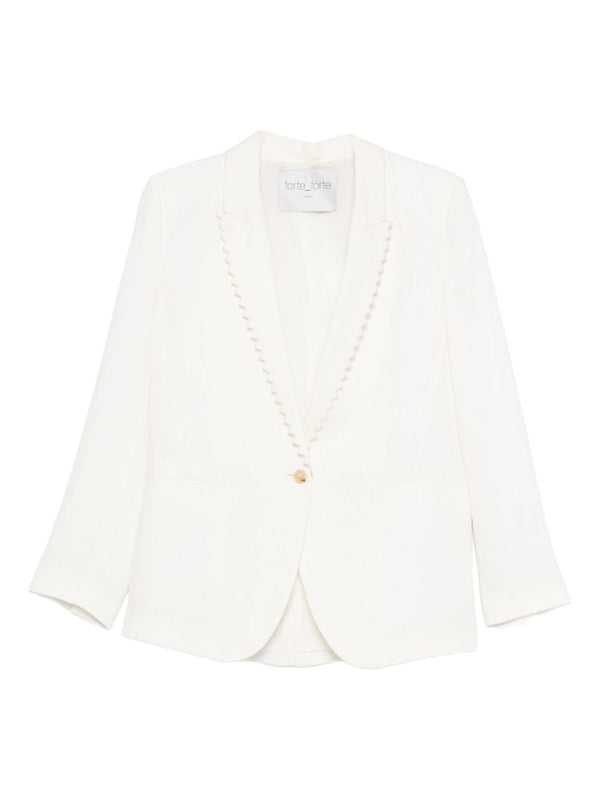 Forte Forte Linen Single-Breasted Jacket