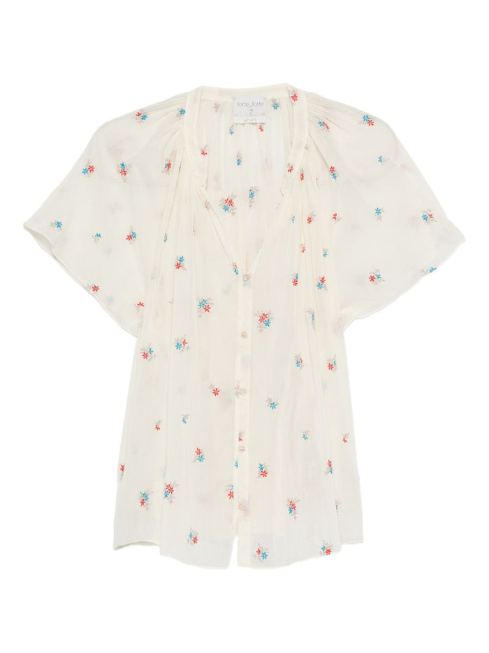 Forte Forte Embroidered Cotton Shirt