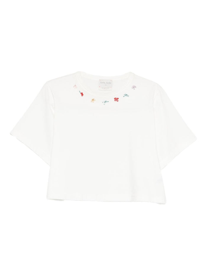 Forte Forte Embroidered Cotton T-Shirt