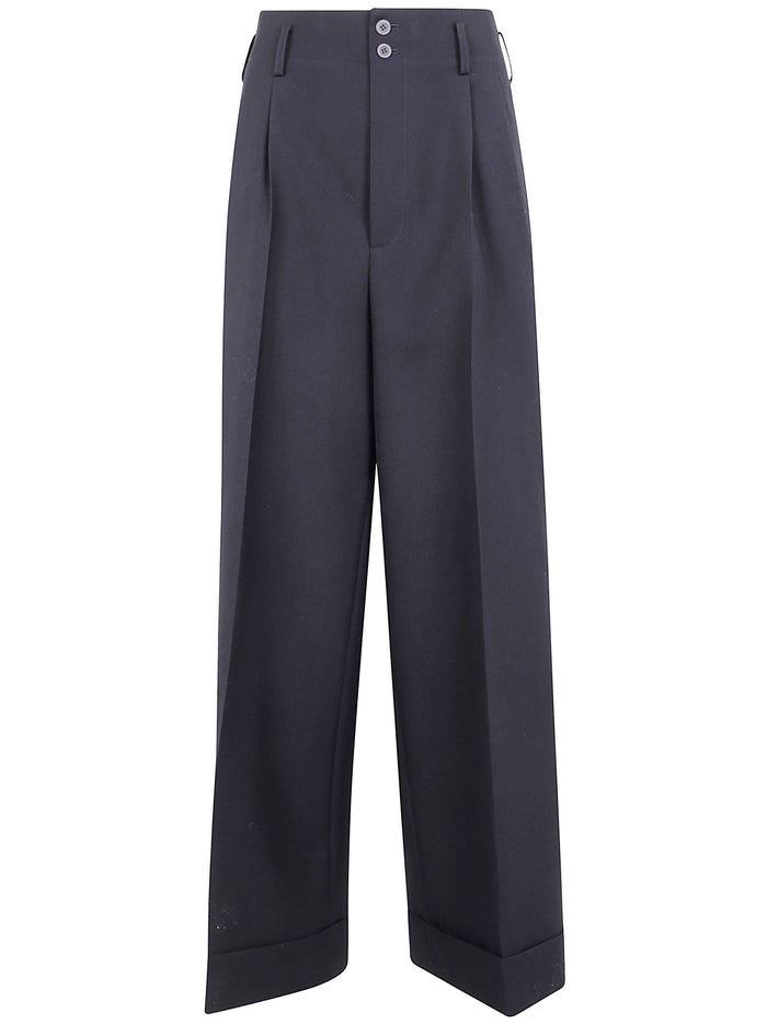 Ibrigu Wide Leg Wool Trousers