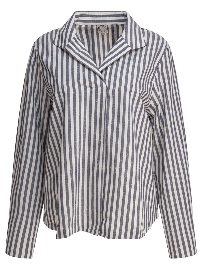 Ines De La Fressange Blue Cotton Shirt
