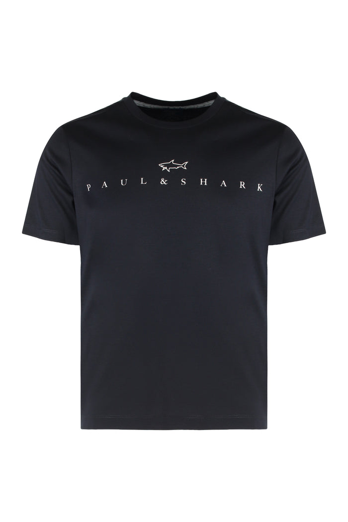 Paul & Shark T-Shirt In Cotton Jersey With Logo Print