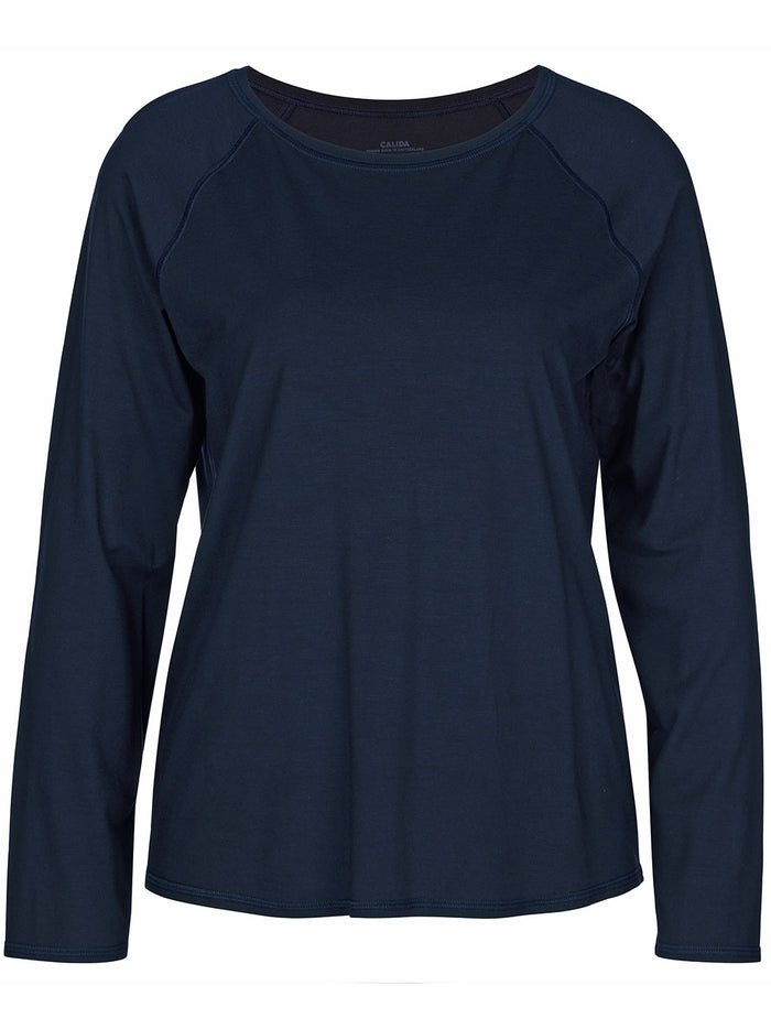 Calida Blue Lyocell Long Sleeve Shirt